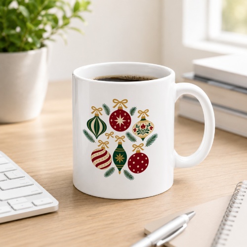 Tasse »Weihnachtskugeln«