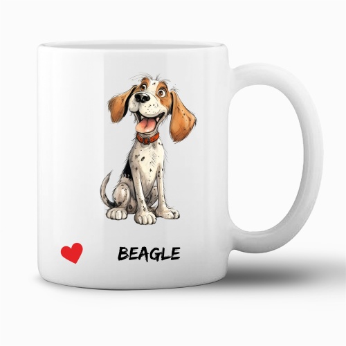 Tasse »Beagle mit Herz«