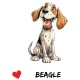 Tasse »Beagle mit Herz«