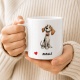 Tasse »Beagle mit Herz«