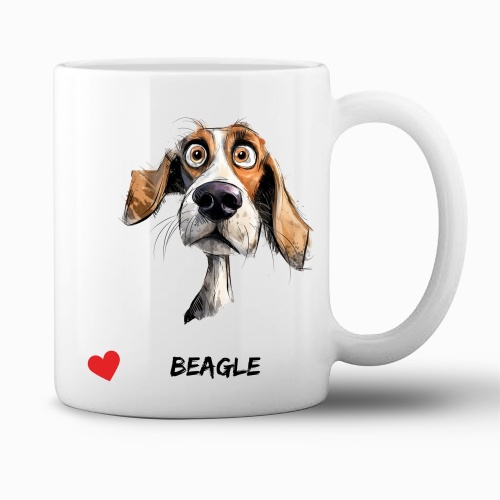 Tasse »Beagle-Hundemotiv mit Herz«