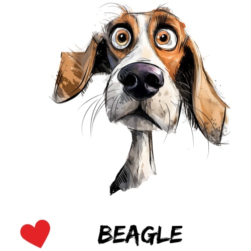 Tasse »Beagle-Hundemotiv mit Herz«