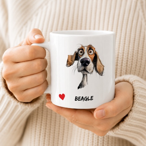 Tasse »Beagle-Hundemotiv mit Herz«
