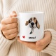 Tasse »Beagle-Hundemotiv mit Herz«