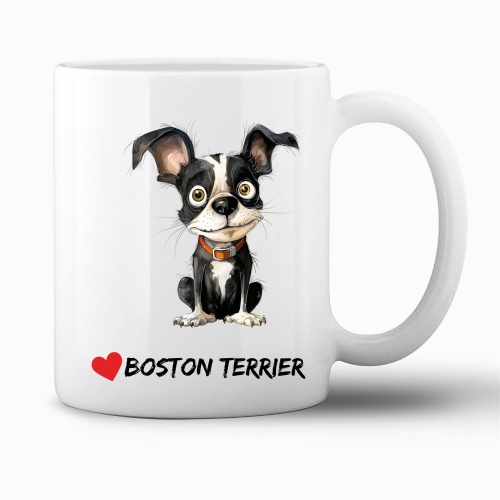 Tasse »Herz Boston Terrier«