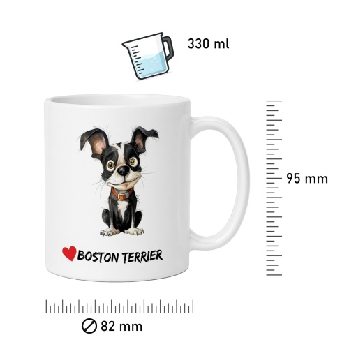 Tasse »Herz Boston Terrier«