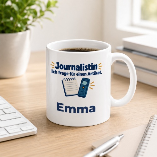 Personalisierte Tasse »Journalistin«