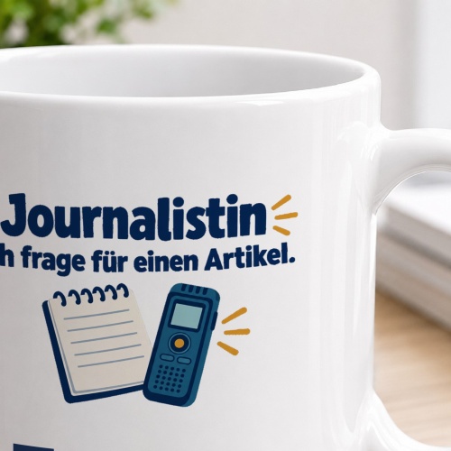 Personalisierte Tasse »Journalistin«