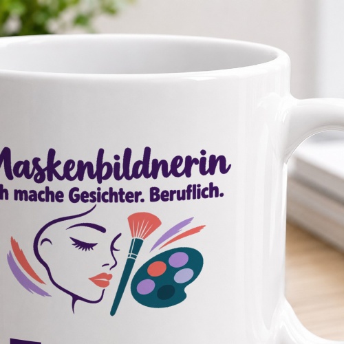 Personalisierte Tasse »Maskenbildnerin«