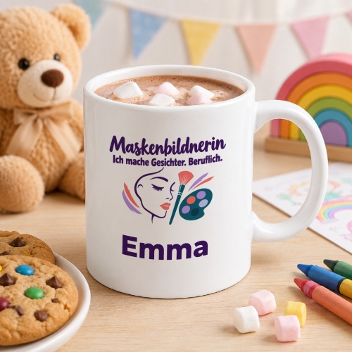Personalisierte Tasse »Maskenbildnerin«
