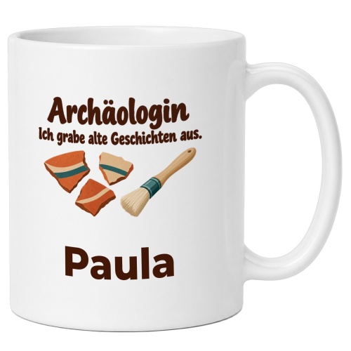 Personalisierte Tasse »Archäologin«