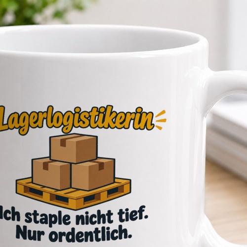Personalisierte Tasse »Lagerlogistikerin«