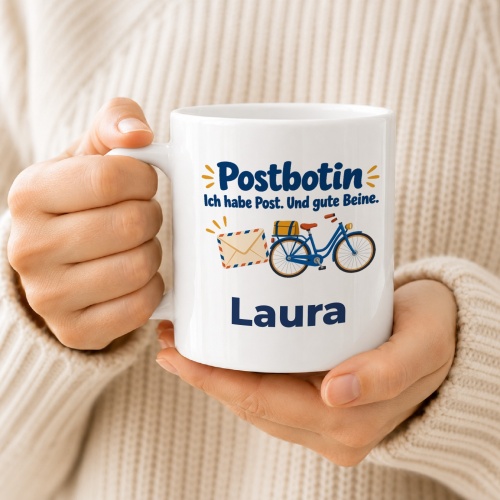 Personalisierte Tasse »Postbotin«