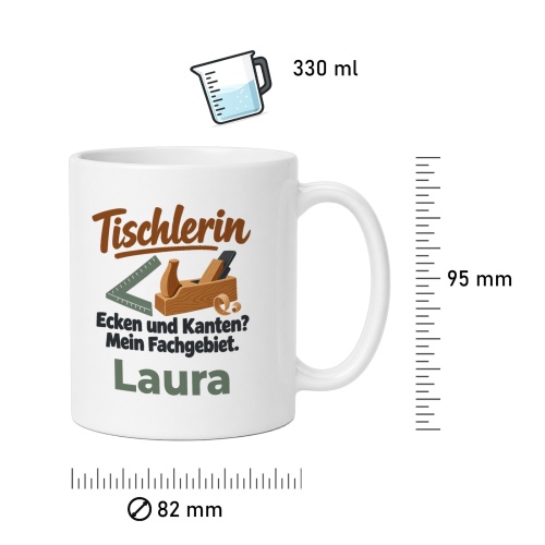 Personalisierte Tasse »Tischlerin«