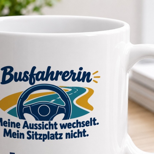 Personalisierte Tasse »Busfahrerin«