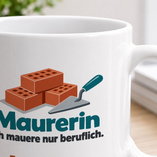 Personalisierte Tasse »Maurerin«