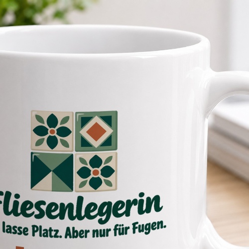 Personalisierte Tasse »Fliesenlegerin«