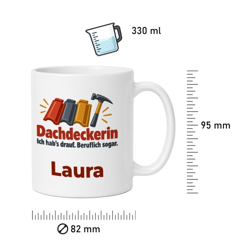 Personalisierte Tasse »Dachdeckerin«