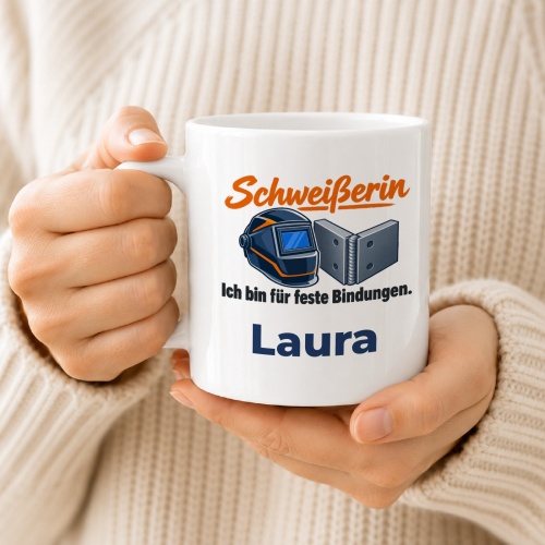 Personalisierte Tasse »Schweißerin«