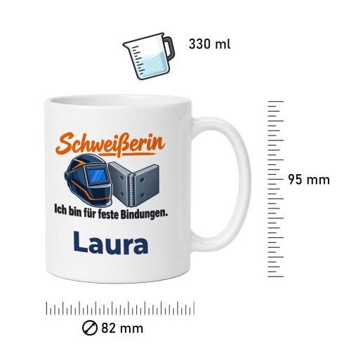 Personalisierte Tasse »Schweißerin«