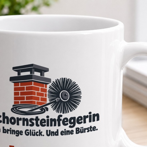 Personalisierte Tasse »Schornsteinfegerin«