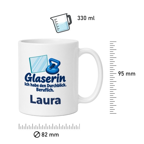 Personalisierte Tasse »Glaserin«