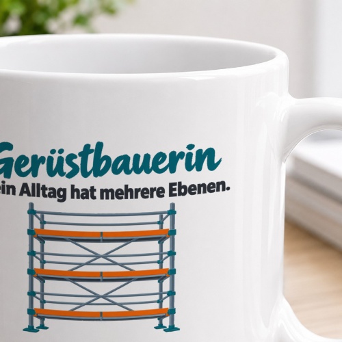 Personalisierte Tasse »Gerüstbauerin«