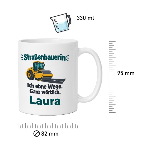 Personalisierte Tasse »Straßenbauerin«