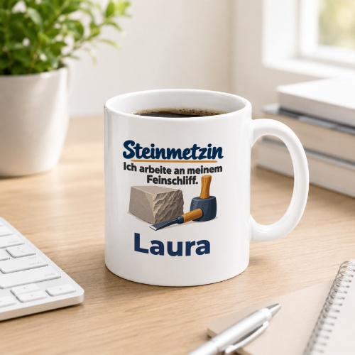 Personalisierte Tasse »Steinmetzin«