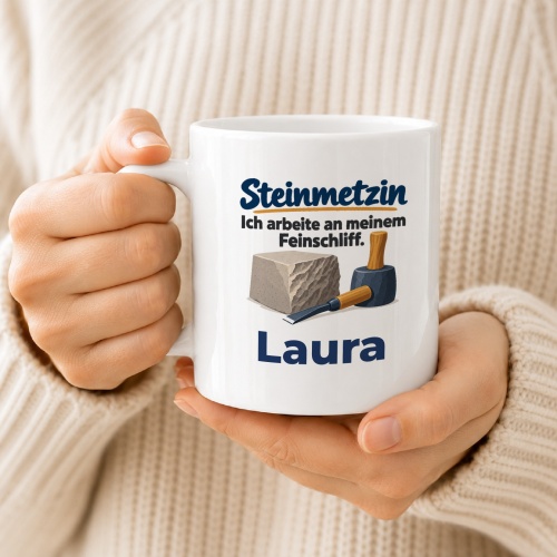 Personalisierte Tasse »Steinmetzin«