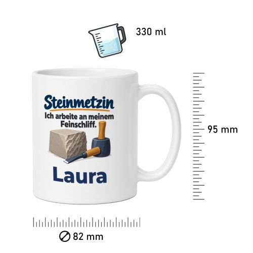 Personalisierte Tasse »Steinmetzin«