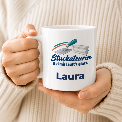 Personalisierte Tasse »Stuckateurin«