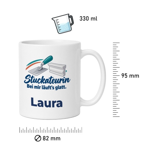 Personalisierte Tasse »Stuckateurin«