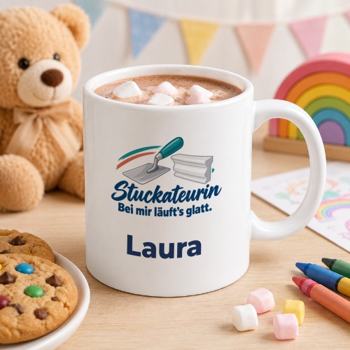Personalisierte Tasse »Stuckateurin«