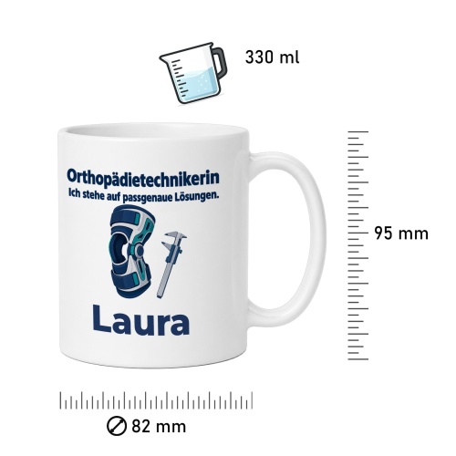 Personalisierte Tasse »Orthopädietechnikerin«