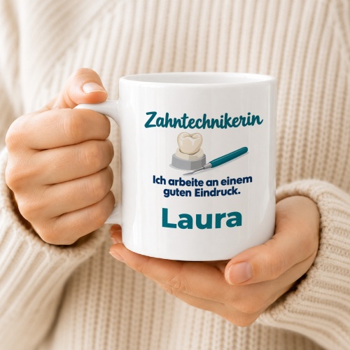 Personalisierte Tasse »Zahntechnikerin«