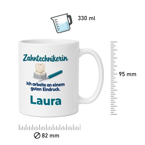 Personalisierte Tasse »Zahntechnikerin«