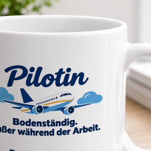 Personalisierte Tasse »Pilotin«