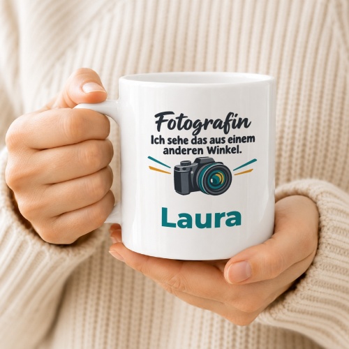 Personalisierte Tasse »Fotografin«