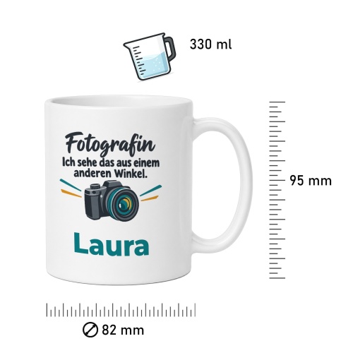 Personalisierte Tasse »Fotografin«