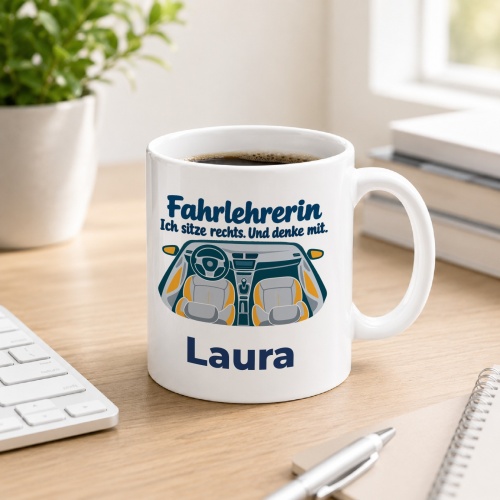Personalisierte Tasse »Fahrlehrerin«
