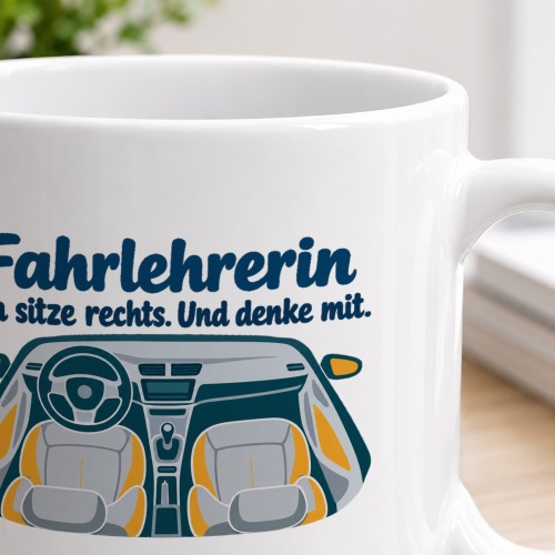 Personalisierte Tasse »Fahrlehrerin«