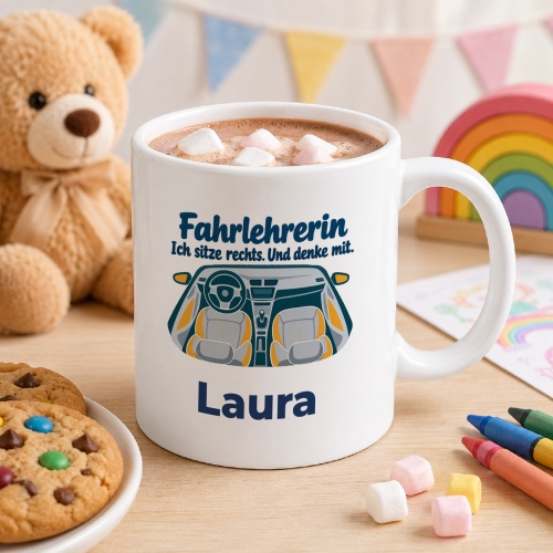 Personalisierte Tasse »Fahrlehrerin«
