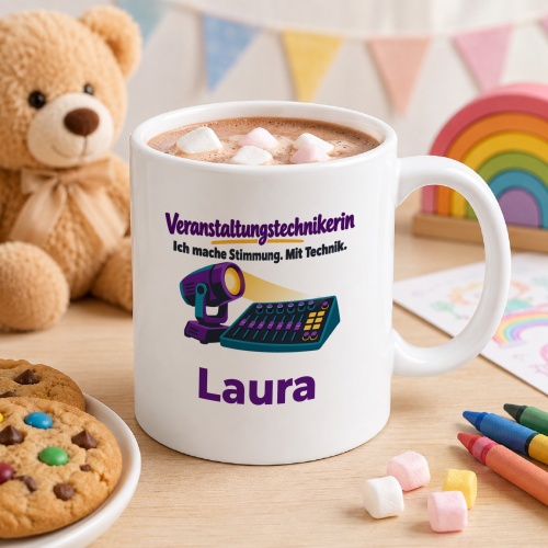 Personalisierte Tasse »Veranstaltungstechnikerin«