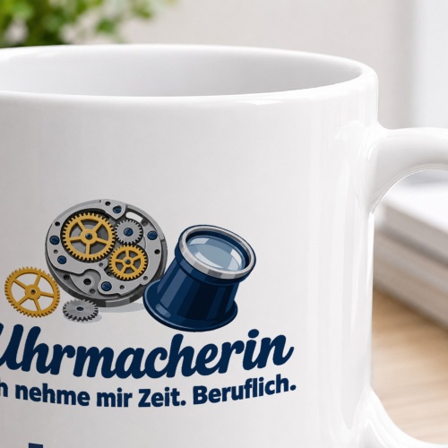 Personalisierte Tasse »Uhrmacherin«