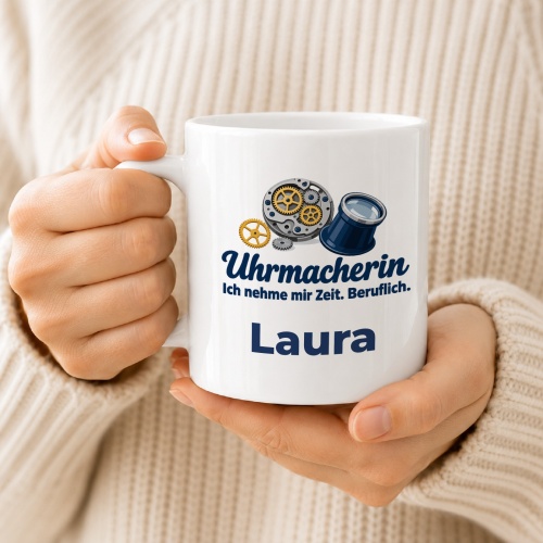 Personalisierte Tasse »Uhrmacherin«