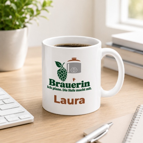 Personalisierte Tasse »Brauerin«