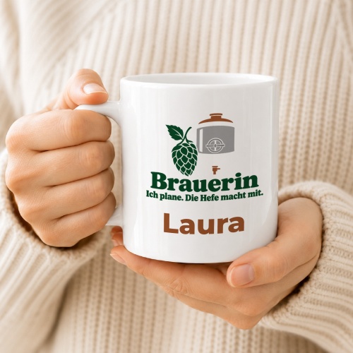 Personalisierte Tasse »Brauerin«