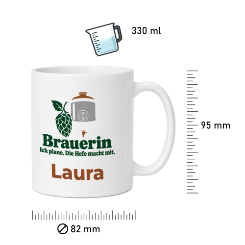 Personalisierte Tasse »Brauerin«
