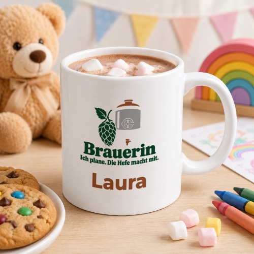 Personalisierte Tasse »Brauerin«